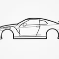Tranh treo tường silhouette Nissan GT-R R35 - Thumbnail 1