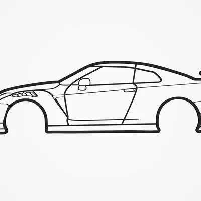 Tranh treo tường silhouette Nissan GT-R R35