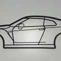 Tranh treo tường silhouette Nissan GT-R R35 - Thumbnail 2