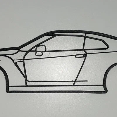 Tranh treo tường silhouette Nissan GT-R R35