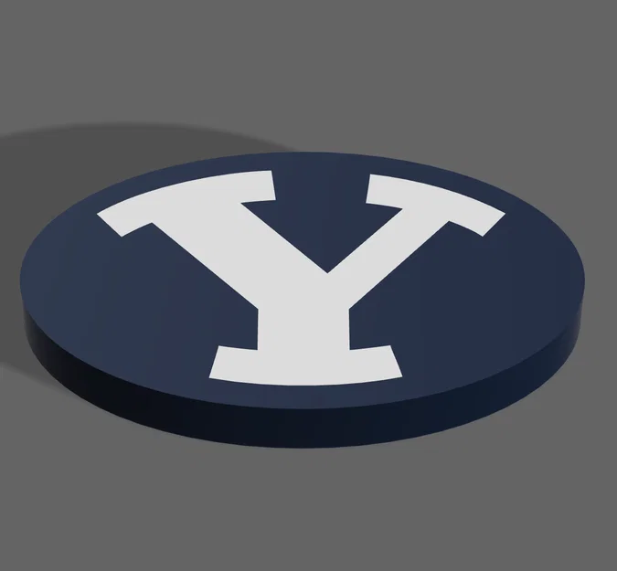 Mô hình logo BYU (BYU Logo) thiết kế tối giản cho in 3D - Image 1