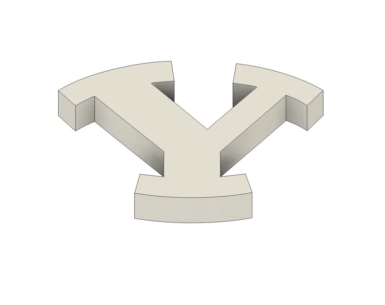 Mô hình logo BYU (BYU Logo) thiết kế tối giản cho in 3D - Image 2