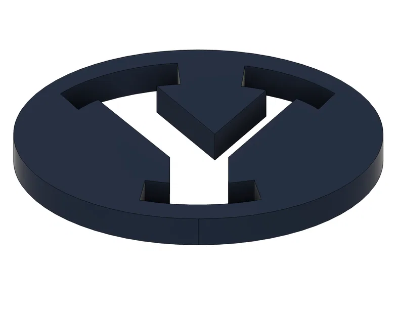 Mô hình logo BYU (BYU Logo) thiết kế tối giản cho in 3D - Image 3