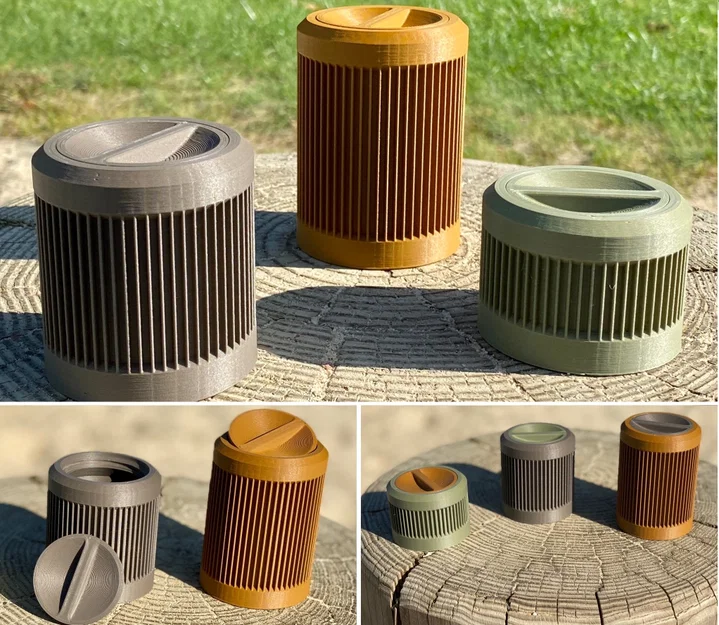 Hộp trang trí có nắp vặn (Decorative Containers with Screw-on Lid) - Image 1