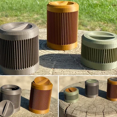 Hộp trang trí có nắp vặn (Decorative Containers with Screw-on Lid)