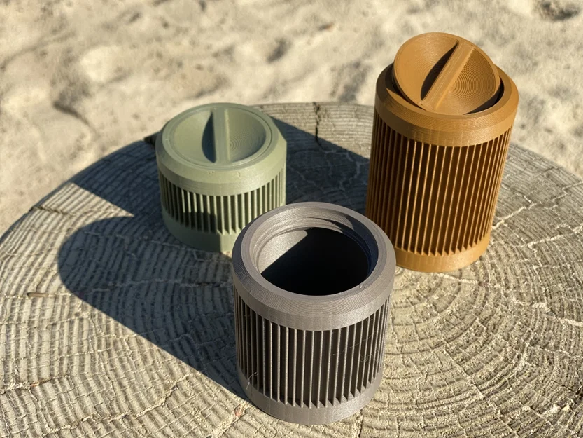 Hộp trang trí có nắp vặn (Decorative Containers with Screw-on Lid) - Image 3