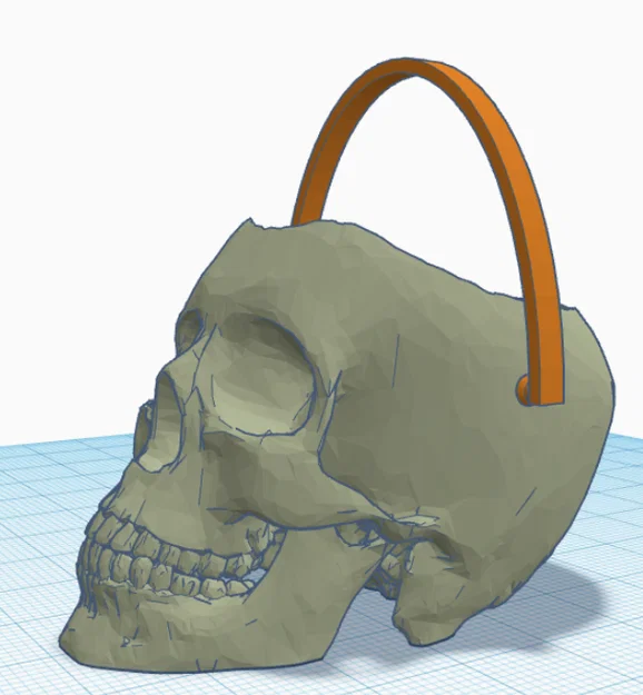 Mẫu in 3D tô đựng kẹo hình đầu lâu Halloween độc đáo - Image 1