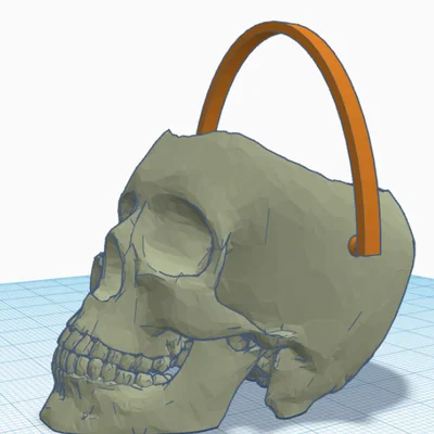 Mẫu in 3D tô đựng kẹo hình đầu lâu Halloween độc đáo