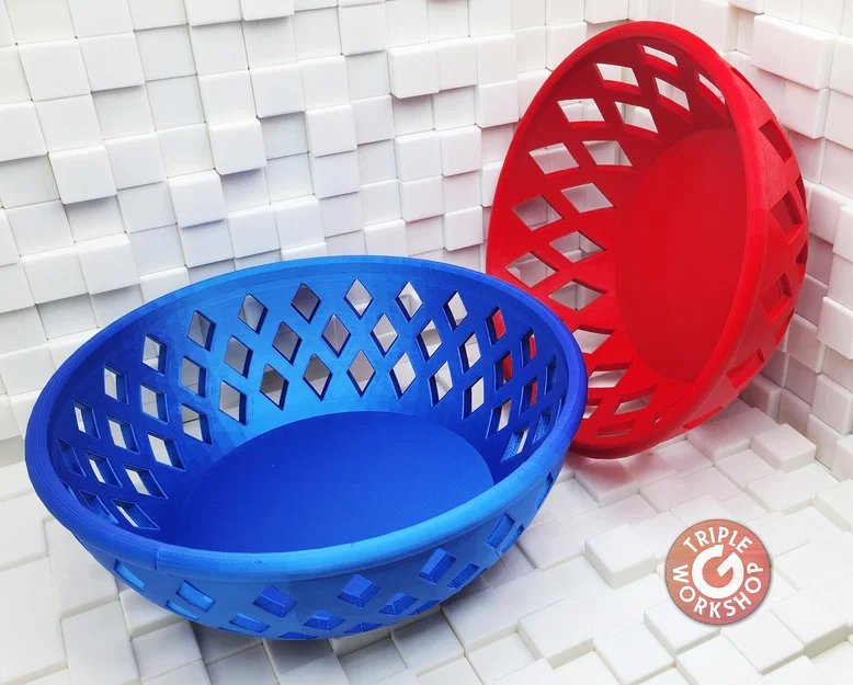 Mẫu khay đựng đồ 3D họa tiết kim cương (Wide Diamond Lattice Bowls) - Image 1