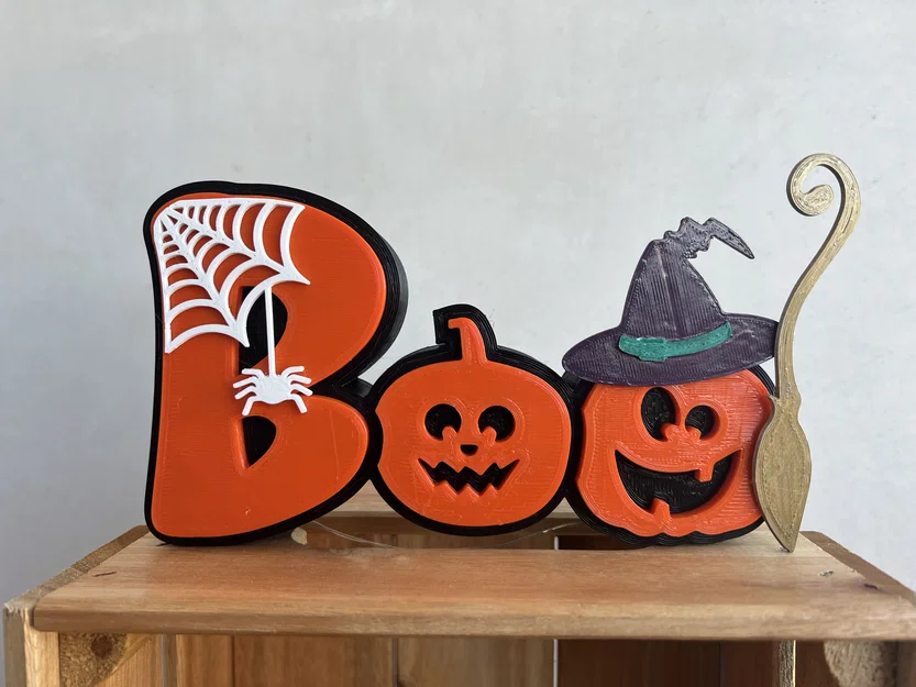 Bảng Chữ “Boo” Halloween (Halloween Boo Sign) - Image 1