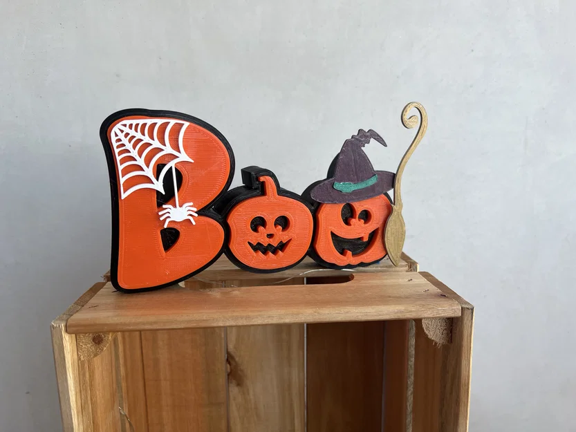 Bảng Chữ “Boo” Halloween (Halloween Boo Sign) - Image 3