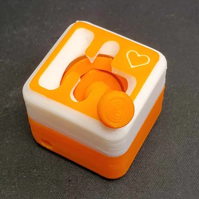 Fidget Móc Khóa Cần Số Custom (Gyroscopic & Magnetic, kèm .blend)