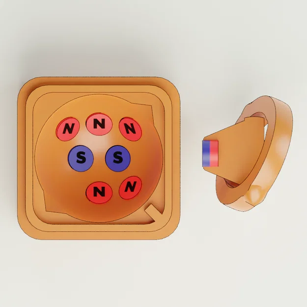 Fidget Móc Khóa Cần Số Custom (Gyroscopic & Magnetic, kèm .blend) - Image 5