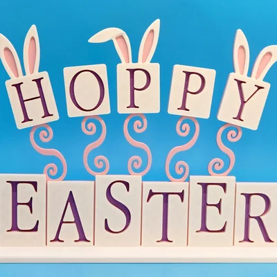 Trang trí bảng đứng “Hoppy Easter”