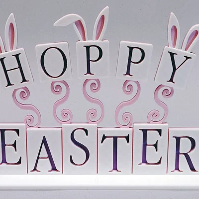 Trang trí bảng đứng “Hoppy Easter”