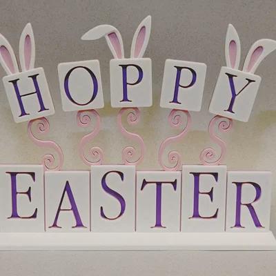 Trang trí bảng đứng “Hoppy Easter”