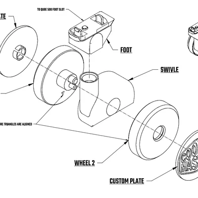 Roller Casters! Bánh xe caster tùy biến cho Cooler Master Qube 500