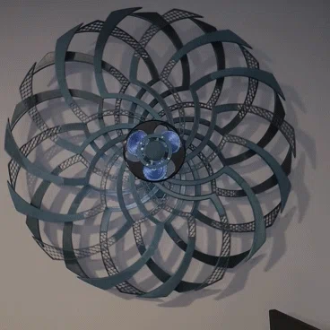 Kinetic sculpture chạy bằng lò xo (spring powered)