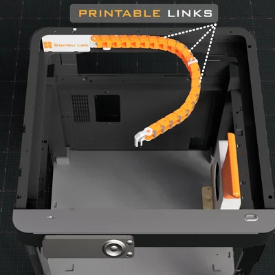 Bambu Lab P1P Printable Cable Drag Chain (xích dẫn cáp in 3D)