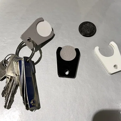 Đồng xu nhựa cho xe đẩy siêu thị (Shopping Cart Chip) in 3D tiện lợi