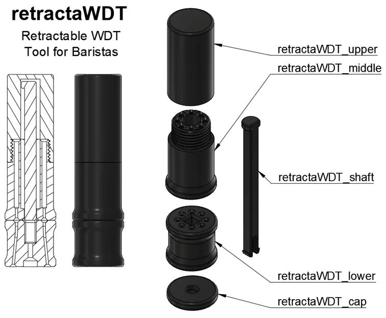 retractaWDT - Dụng cụ WDT dạng thu gọn cho barista - Image 4