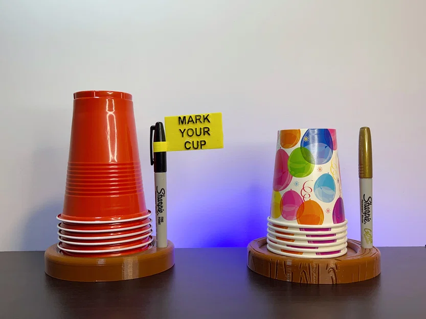 Dispenser ly PartyCup kèm khay giữ bút Sharpie - Image 4
