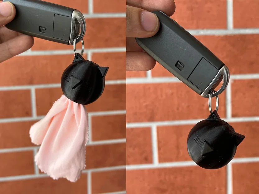 Túi đựng khăn lau kính (eyeglasses wipe pouch) gắn móc khóa - Image 1