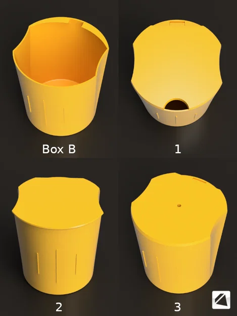 Hộp để đồ hộc để ly xe hơi (parametric) - Car Cupholder Boxes - Image 4