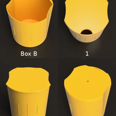Hộp để đồ hộc để ly xe hơi (parametric) - Car Cupholder Boxes