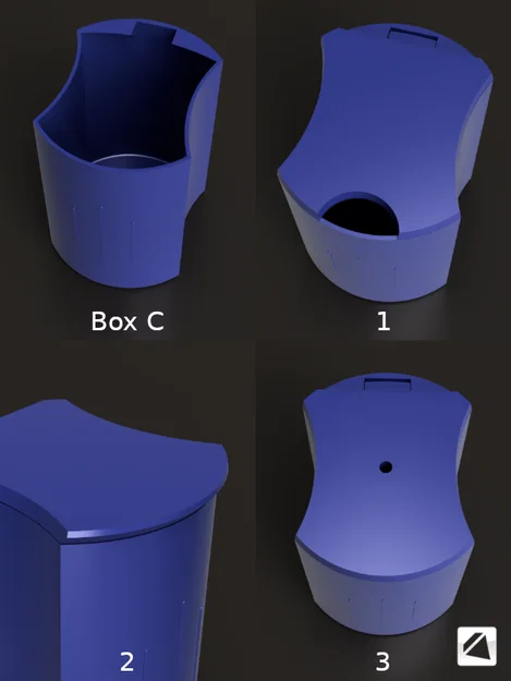 Hộp để đồ hộc để ly xe hơi (parametric) - Car Cupholder Boxes - Image 5