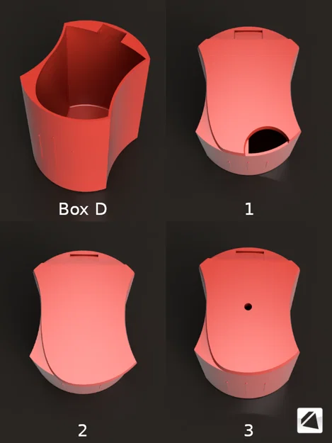 Hộp để đồ hộc để ly xe hơi (parametric) - Car Cupholder Boxes - Image 6