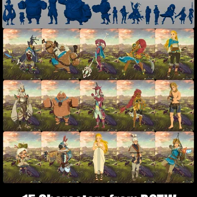 Nhân vật Zelda BOTW (The Legend of Zelda: Breath of the Wild) - 15 mẫu