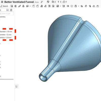 Phễu Thoáng Khí Tốt Hơn (Parametric)