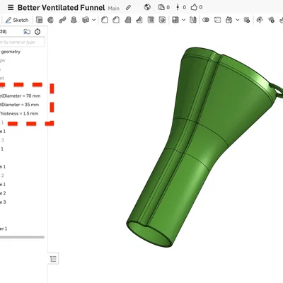 Phễu Thoáng Khí Tốt Hơn (Parametric)