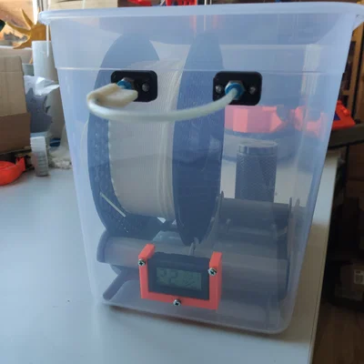 Hộp sấy filament IKEA 365+ 10,6L: 2 ống silica + hygrometer (PRUSAMENT 2 cuộn)