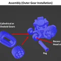 Fidget Spinner Bánh Răng Hình Bầu Dục Độc Đáo - Tự In 3D - Thumbnail 6