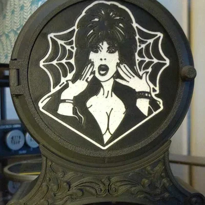 Mô hình trang trí Elvira cho đèn trà Halloween 3D