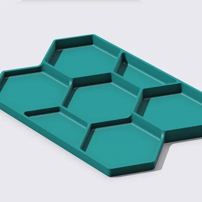 (Bản nhỏ hơn) Khay lục giác đựng linh kiện – Less Thin Hexagon Parts Tray