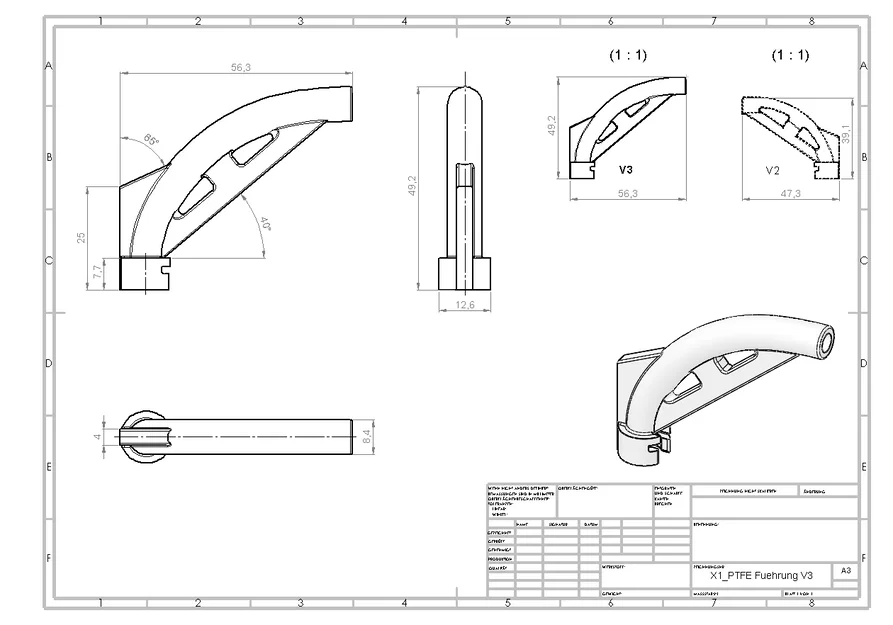 Bộ bảo vệ ống PTFE V3 cho máy in 3D Bambu Lab X1 - Image 3