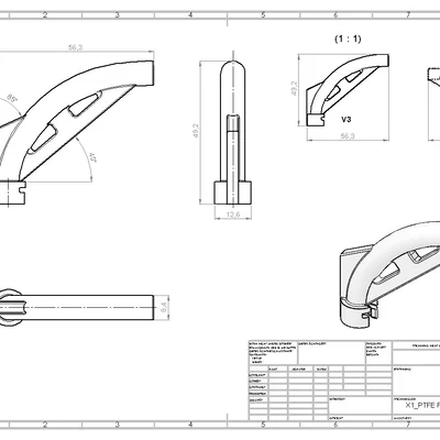 Bộ bảo vệ ống PTFE V3 cho máy in 3D Bambu Lab X1