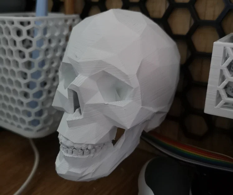 Mô hình đầu lâu Low Poly trang trí cho Honeycomb Storage Wall - Image 1