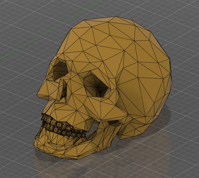 Mô hình đầu lâu Low Poly trang trí cho Honeycomb Storage Wall - Image 2