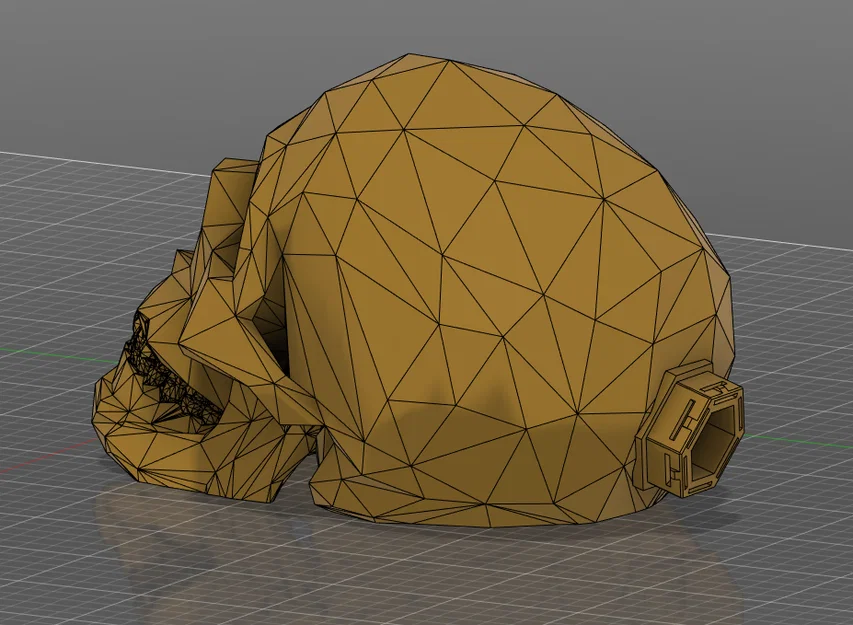 Mô hình đầu lâu Low Poly trang trí cho Honeycomb Storage Wall - Image 3