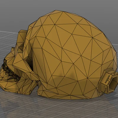 Mô hình đầu lâu Low Poly trang trí cho Honeycomb Storage Wall