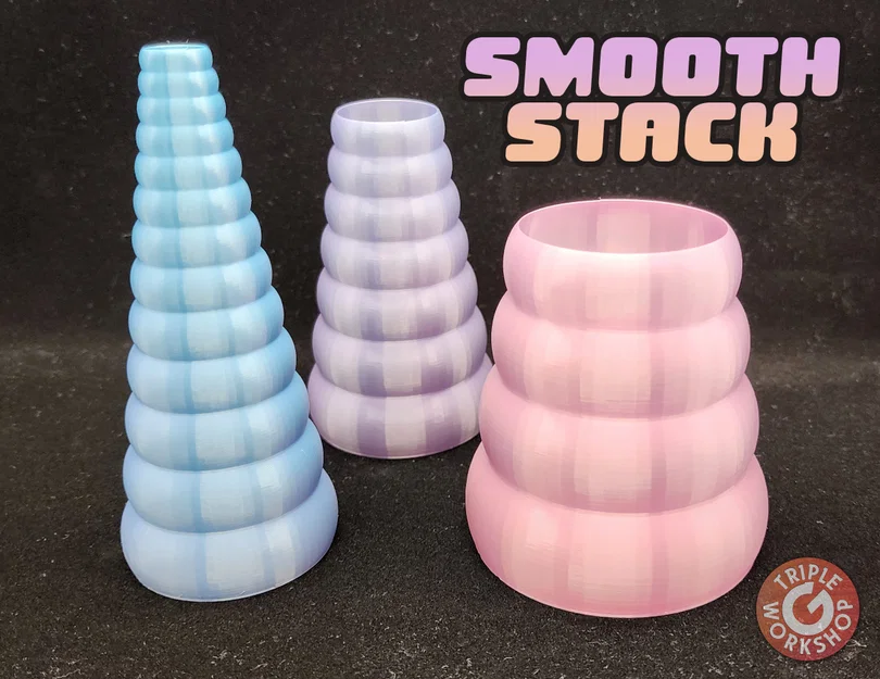 Bộ sưu tập Smooth Stack Spiral Vases - Bình hoa 3D tinh tế, hiện đại - Image 1