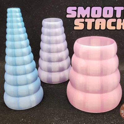 Bộ sưu tập Smooth Stack Spiral Vases - Bình hoa 3D tinh tế, hiện đại