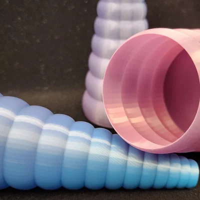 Bộ sưu tập Smooth Stack Spiral Vases - Bình hoa 3D tinh tế, hiện đại