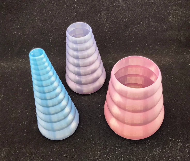 Bộ sưu tập Smooth Stack Spiral Vases - Bình hoa 3D tinh tế, hiện đại - Image 4