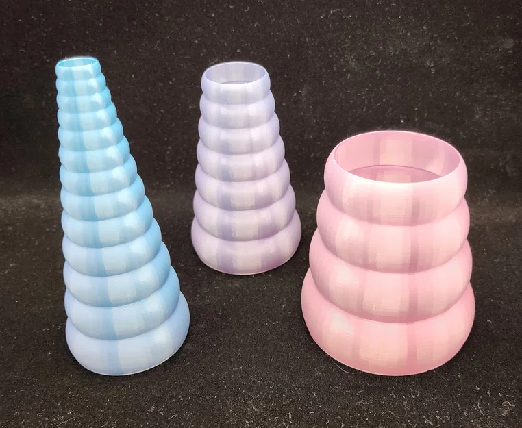 Bộ sưu tập Smooth Stack Spiral Vases - Bình hoa 3D tinh tế, hiện đại - Image 5