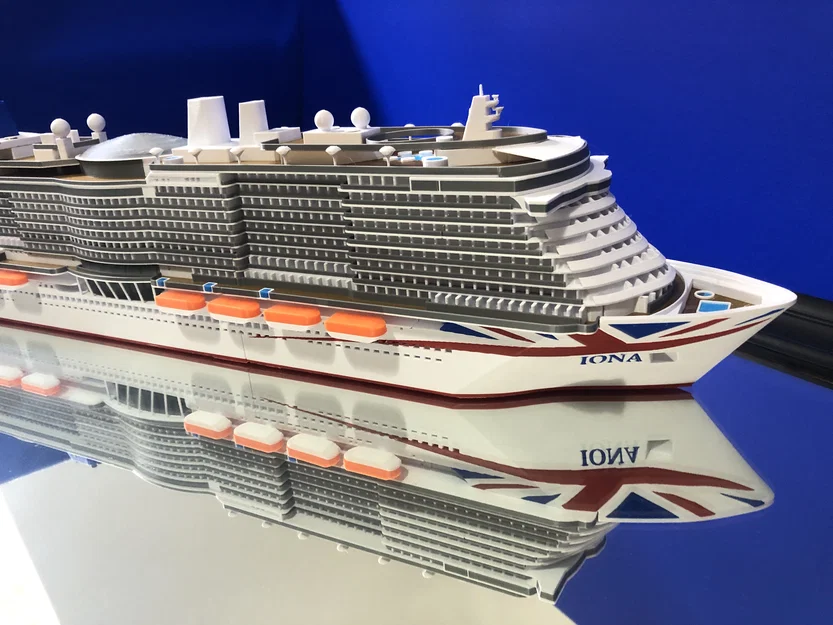 Tàu du lịch P&O Cruise Ship Iona (tỉ lệ 1:500) – in nhiều phần, đa màu - Image 2